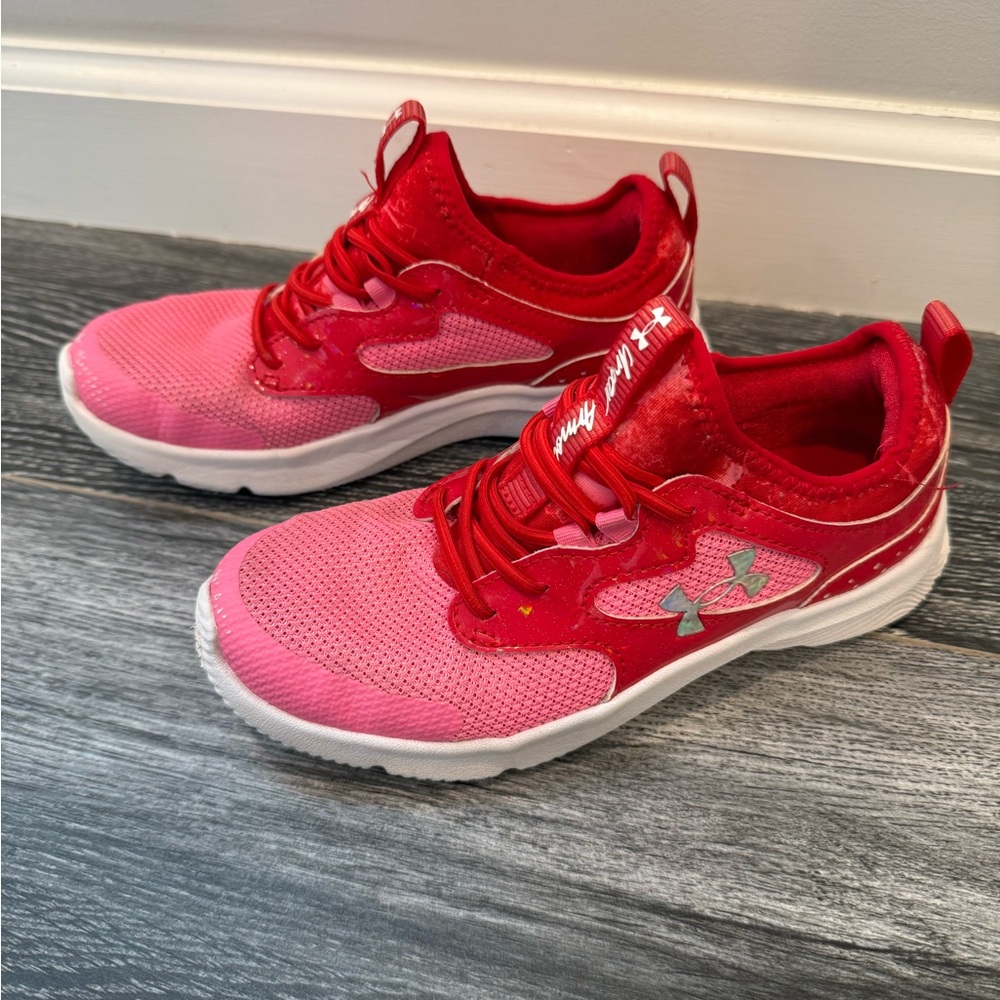 Under Armour Kids' Red and Pink Sneakers